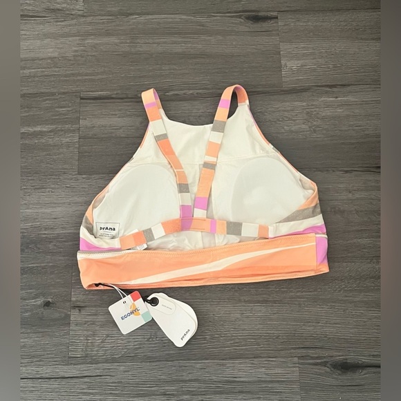 prAna Women’s Large Marine Street Swimsuit Top High Neck Multicolor Swimming - Picture 4 of 7